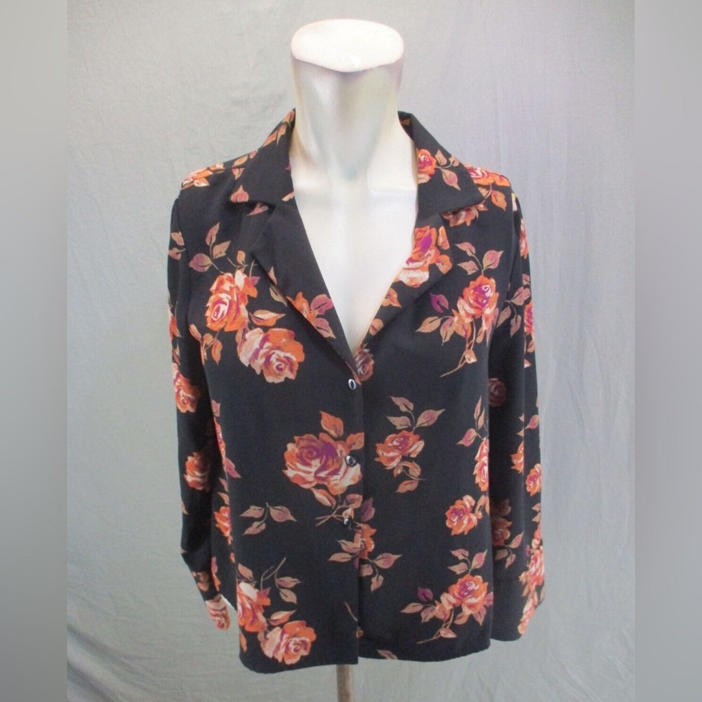 BP (Nordstrom) Floral Button-Up Long Sleeve Blouse